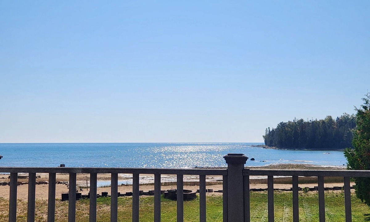 De Tour Village House | 2-bedroom, office, and den - Beachfront Lake Huron home