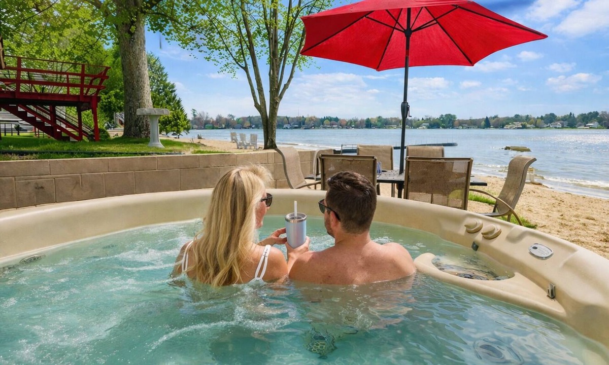 Twin Lake House | Beachfront! Pontoon Rtl +Hot Tub +Pedal Boat/Kayaks/Paddle Board +Great fishing