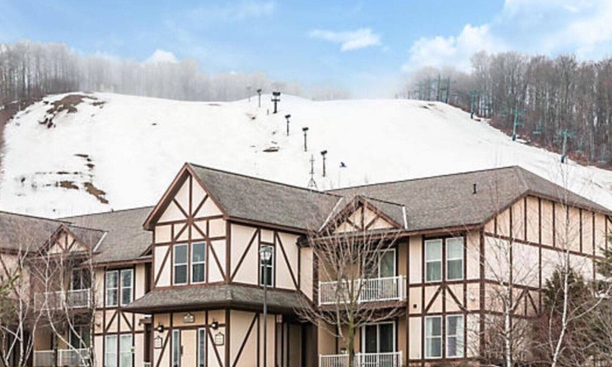 Boyne Falls Villa | Boyne Mtn 1BR Prime Location, laundry, fireplace, kitchen, sleeps 4