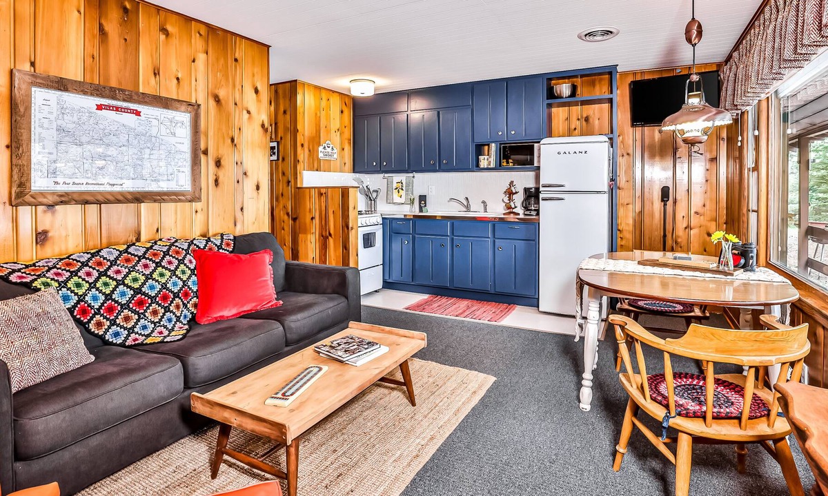 Presque Isle House | Classic, lakefront suite at a vintage resort with communal dock, firepit & views