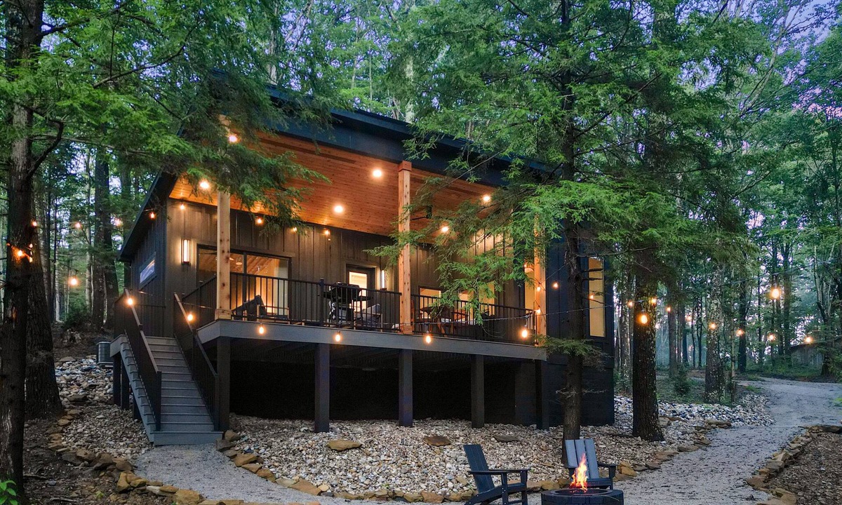 Rockbridge Cabin | Deer Hollow | Modern Couples Retreat, Hot Tub