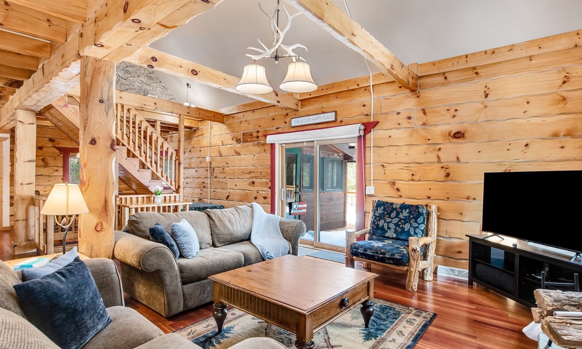 Arkdale House | Dog-friendly cabin on expansive land with a firepit, grill, game room, & W/D