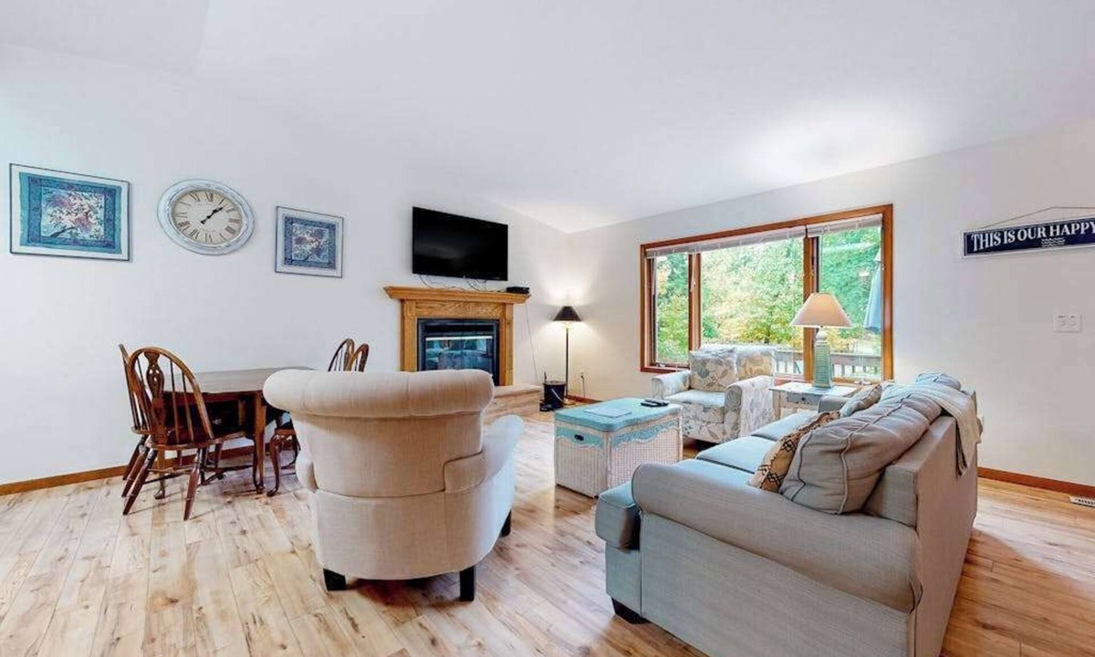 Empire House | Downtown home with a firepit, deck, washer/dryer, fireplace - near the beach