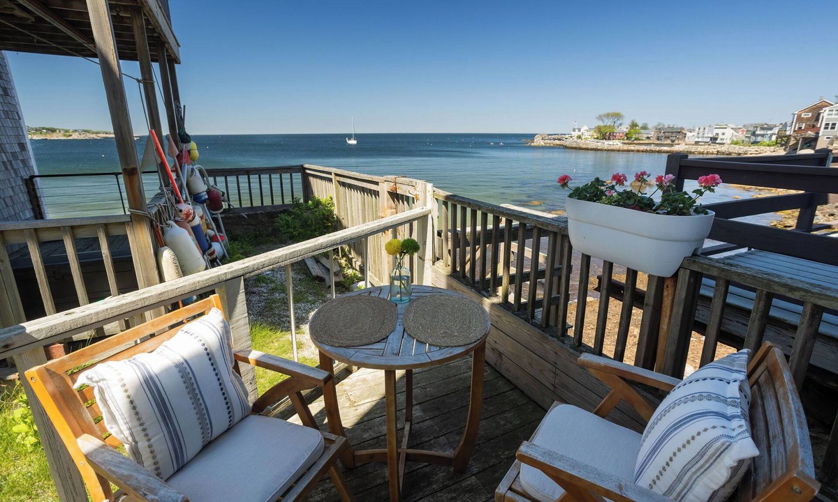 Rockport Apartment | Downtown Rockport Stay with Private Ocean Deck