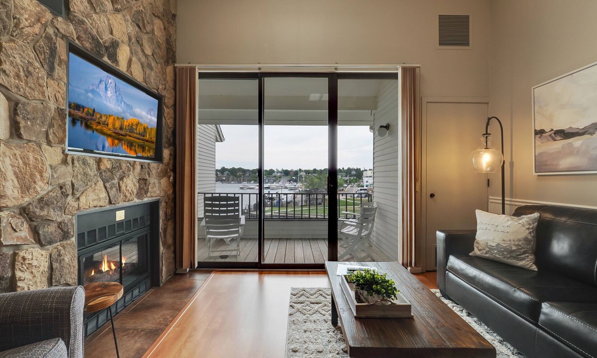 Charlevoix Condo | Edgewater 357 | Downtown Charlevoix | Pool, Hot Tub, Sauna