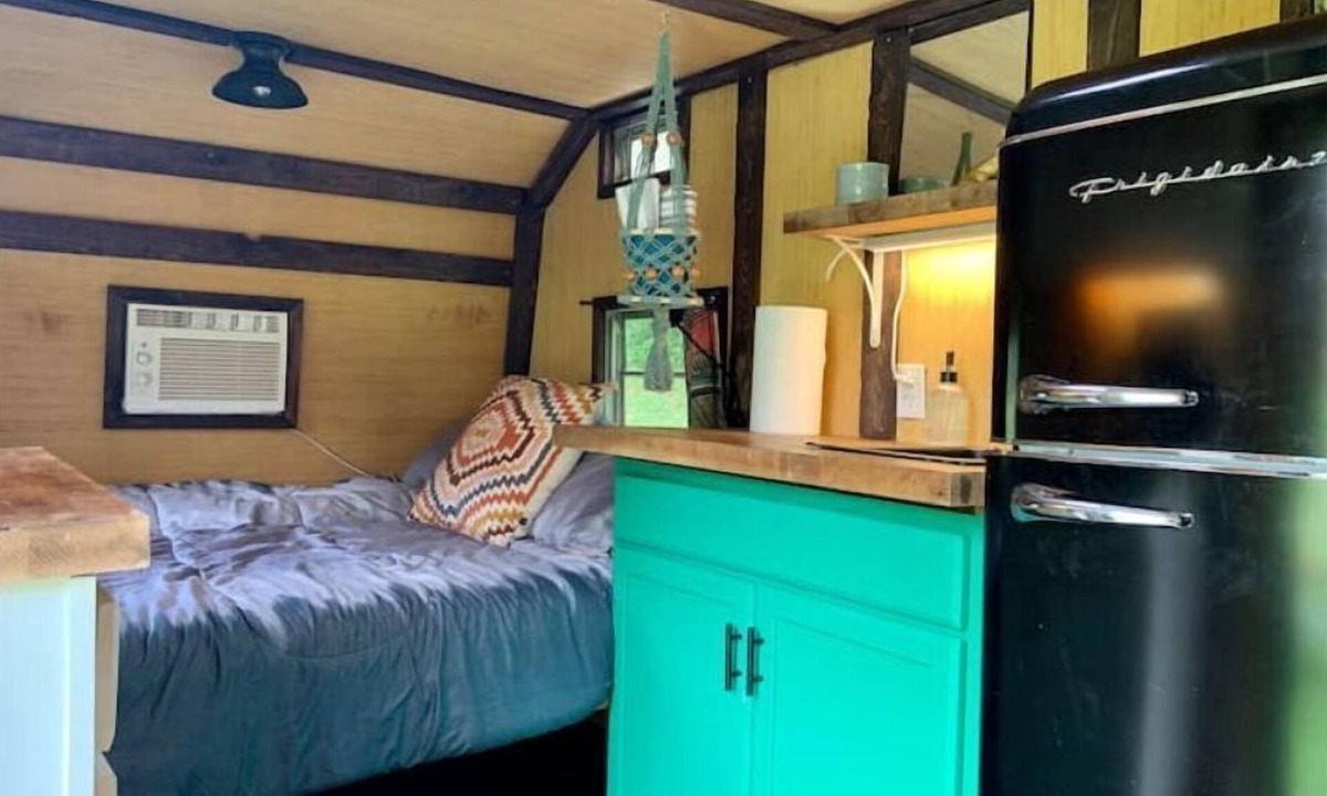 Monticello RV Rental | Groovy Vintage RV In the Woods