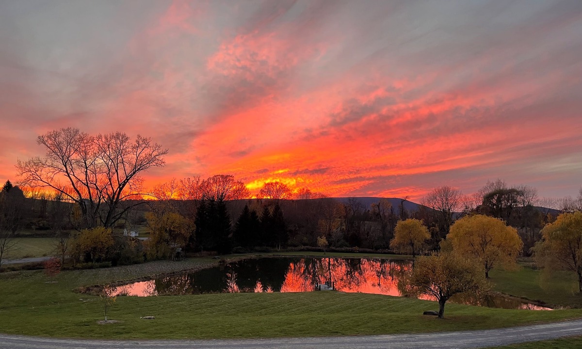 Pine Plains House | Hudson Valley Modern 5 BR Farmhouse with Pond and Stunning Sunsets