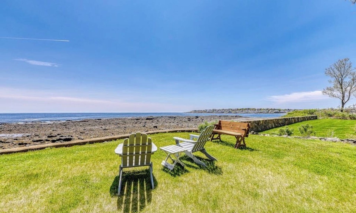 York Beach Cottage | Inviting oceanfront home with fireplace, firepit, & views from every room