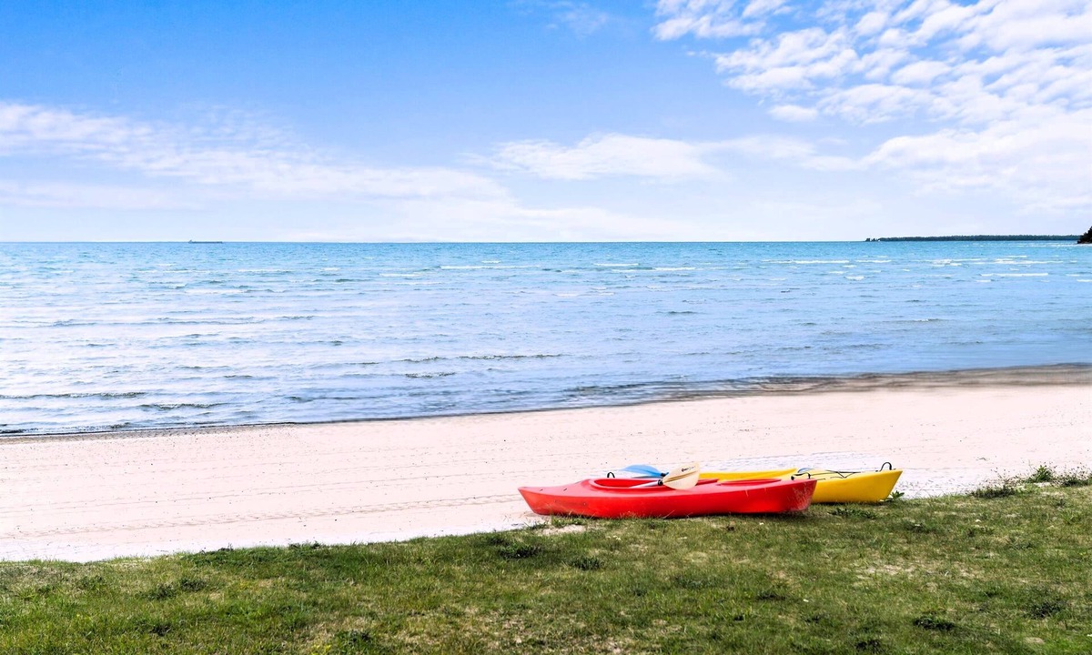 St Ignace House | Lake Michigan Beachfront Home~Near Mackinac Ferry