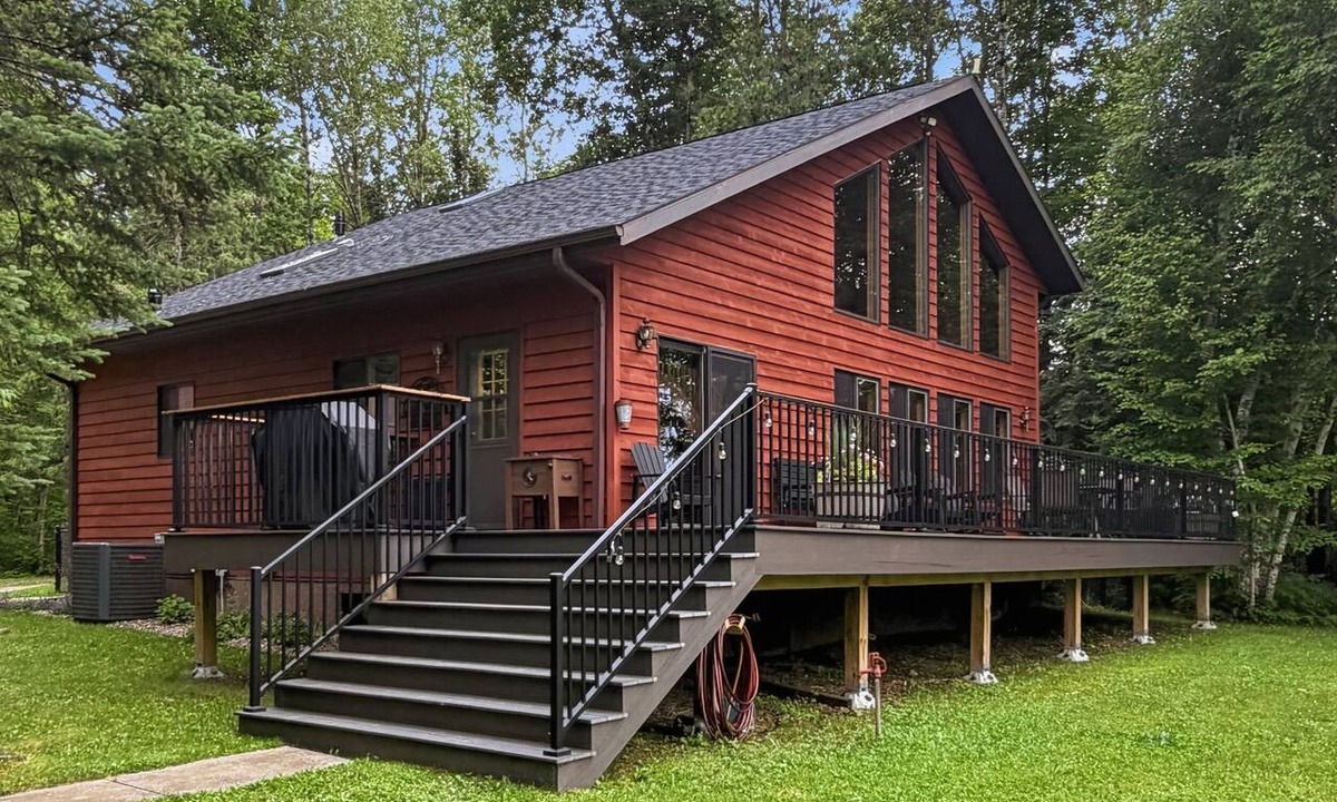 Outing Cabin | Lakefront Cabin Near Snowmobile & ATV Trails, Firepit, Pet-Friendly