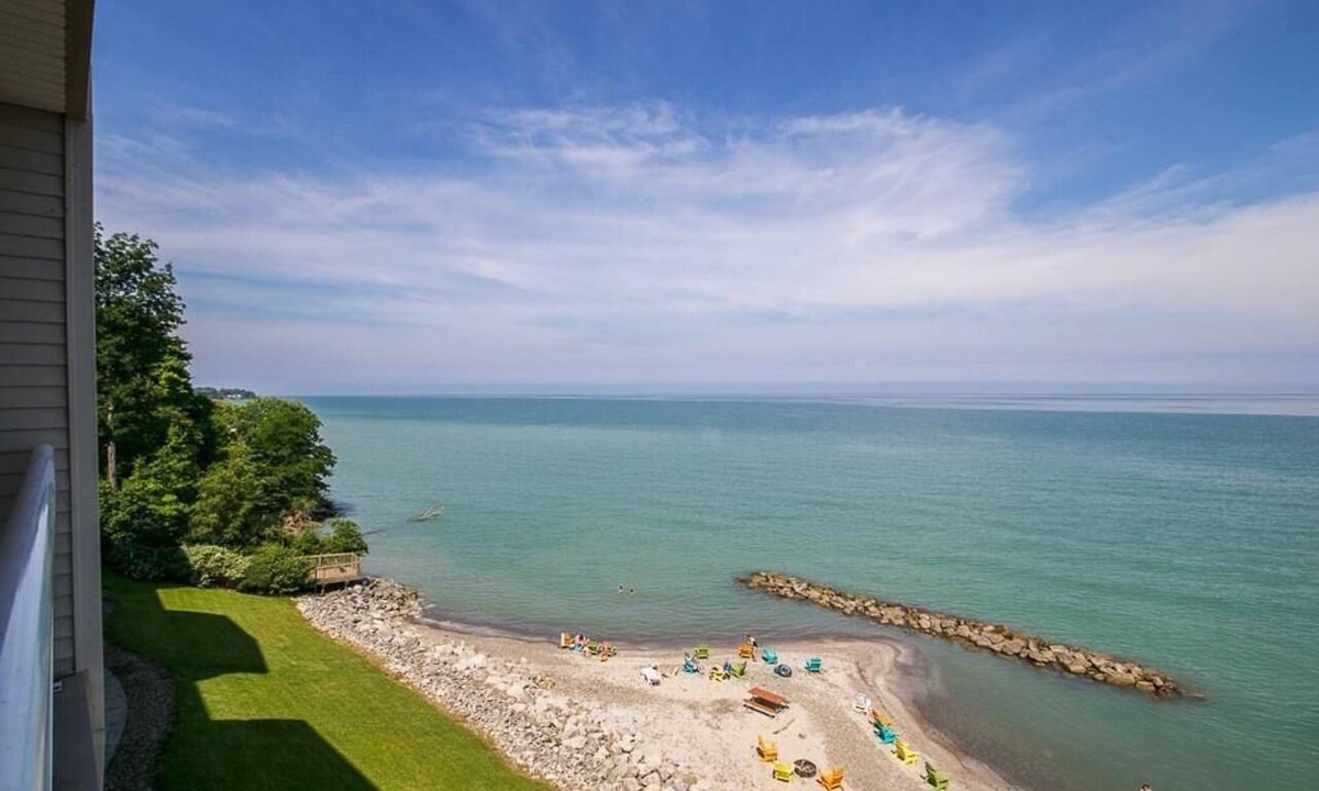 Geneva-on-the-Lake Condo | Lakefront Condo Sleeps 7-3br/2ba private beach/balcony/indoor pool-specials-ask!