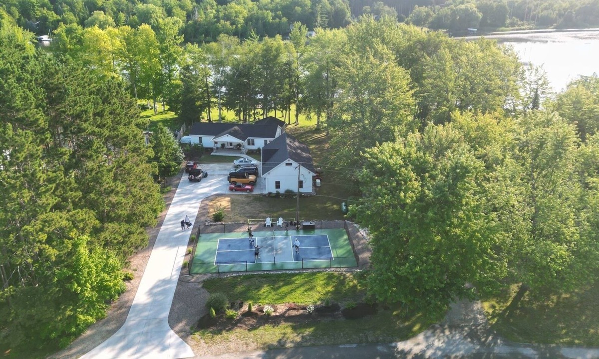 Lake Leelanau House | ~ Lakefront Home + Private Pickleball Court ~