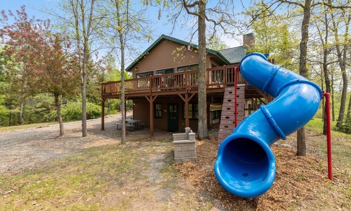 Nevis Cabin | Lakefront retreat on Island Lake. Two cabins, 7 bedrooms, sand beach, privacy+