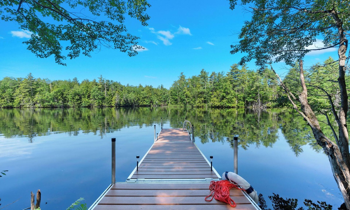 Alfred House | Lakefront Scandinavian Vacation Rental with Private Dock, Hot Tub & Kayaks Brand New, modern home with high end amenities - close to Ogunquit, Kennebunkport and Wells Beaches.