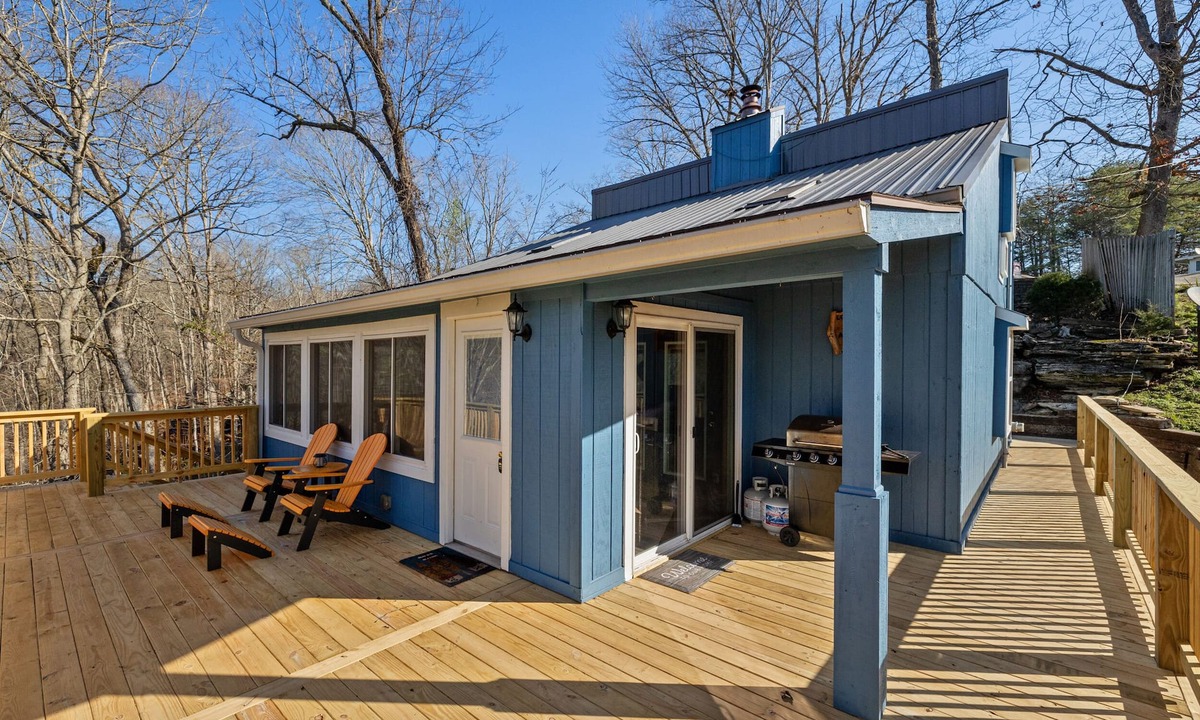 Nancy House | Little blue house on the lake