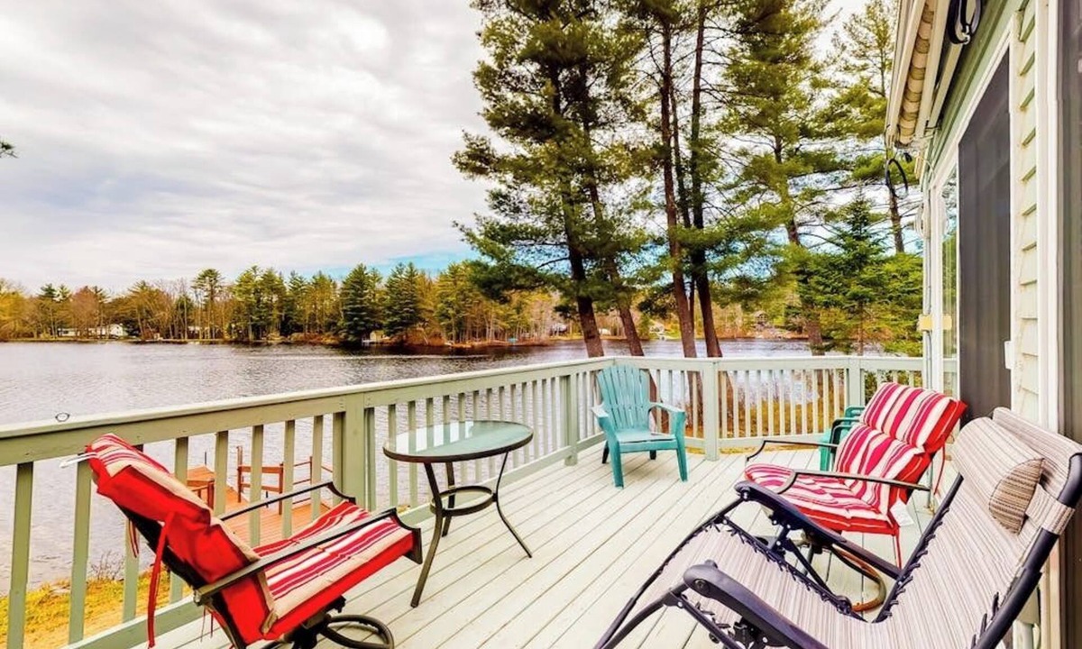 South Sanford House | Lovely lakefront home with deck, fire-pit, grill, private dock & pet friendly