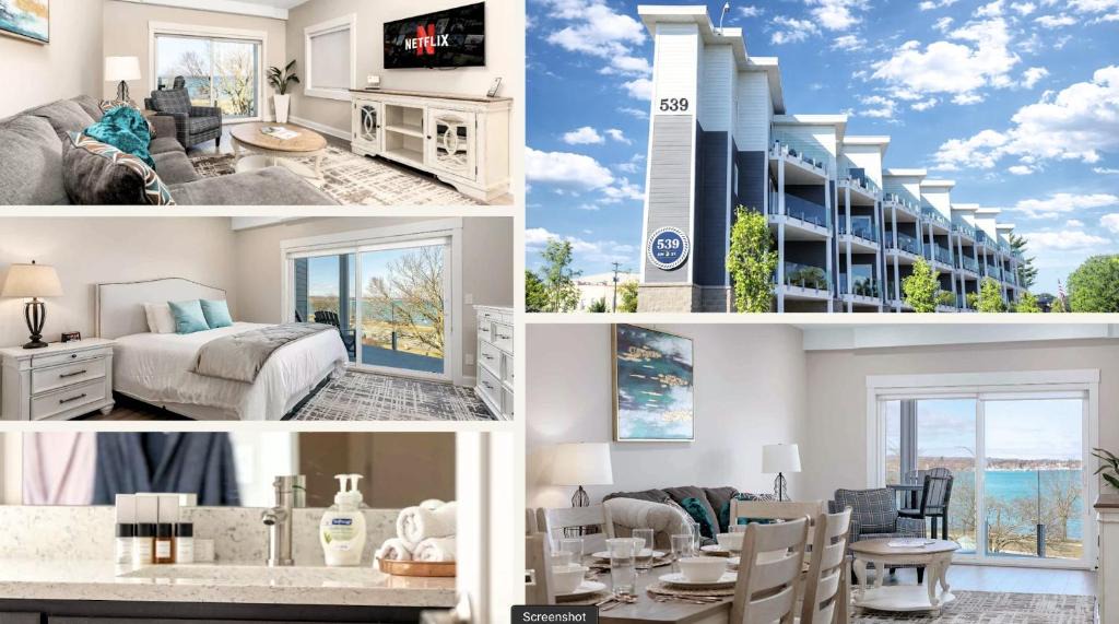 Traverse City Apartment | Luxury Downtown 2BDR Lake View Penthouse Condo steps to Beach 304E