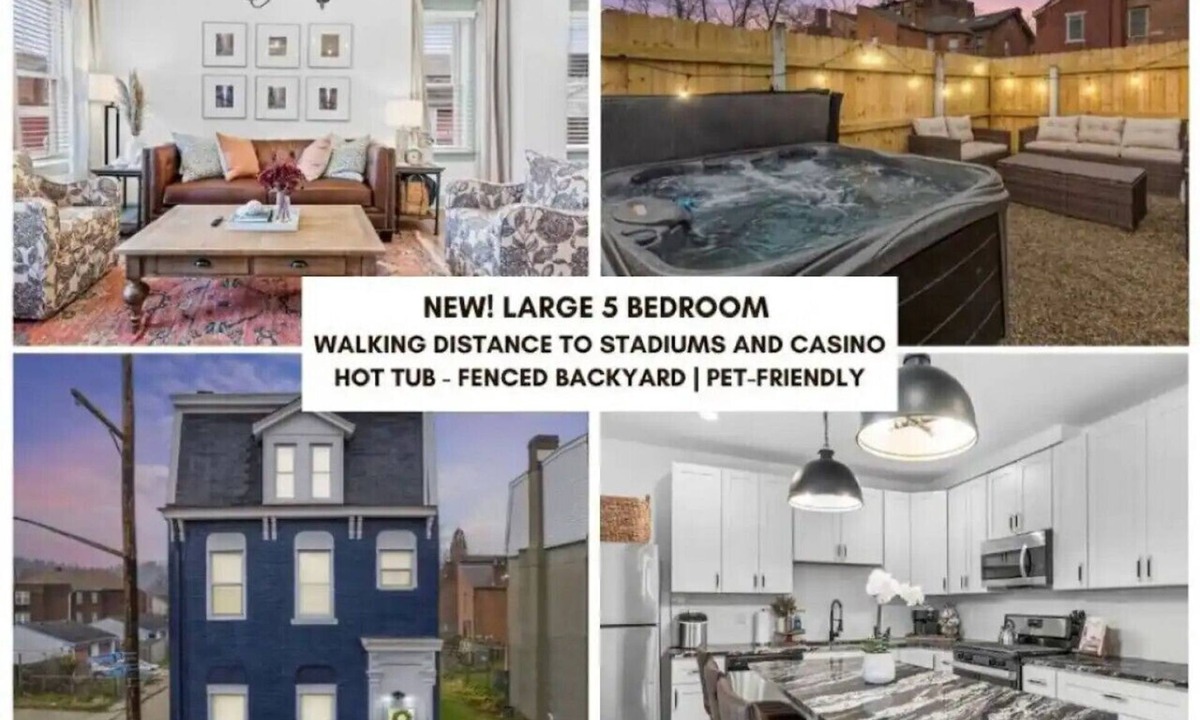 Manchester House | Luxury Home with Hot Tub! Walk to stadiums