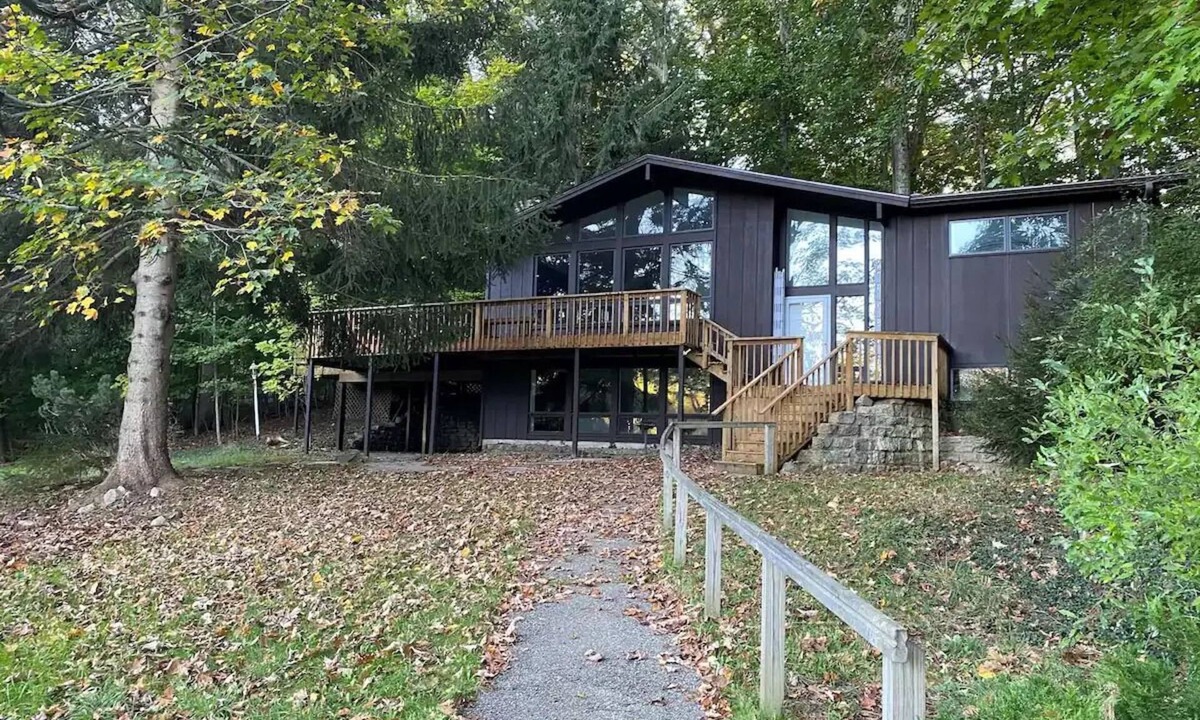 Frankfort Apartment | Nestled in the woods & steps from Main St./Beach