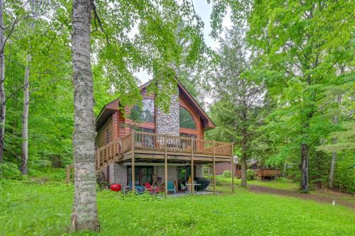 Lac du Flambeau House | Peaceful White Sand Lake House w/Dock & Deck!