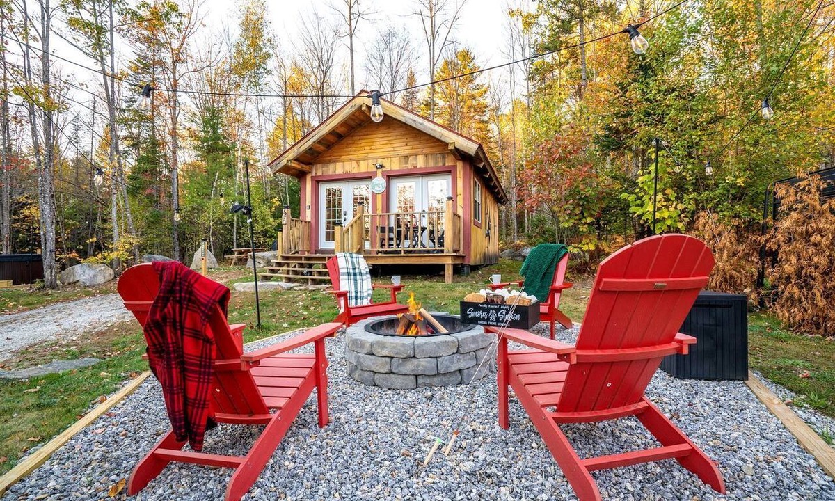 Bethel Cabin | Peaceful Woodland Escape with Two Cabins, Firepit Nights & Hot Tubs in Bethel, Maine