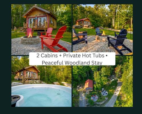 Bethel House | Peaceful Woodland Escape with Two Cabins, Firepit Nights & Hot Tubs in Bethel, Maine