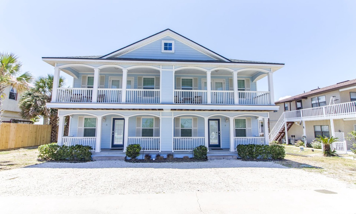 Butler Beach House | Pet Friendly Duplex Home with Ocean Views, Balconies -Two Units