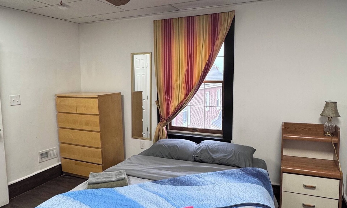 Malden Apartment | Private 1BR Near Boston — Kitchen & Laundry