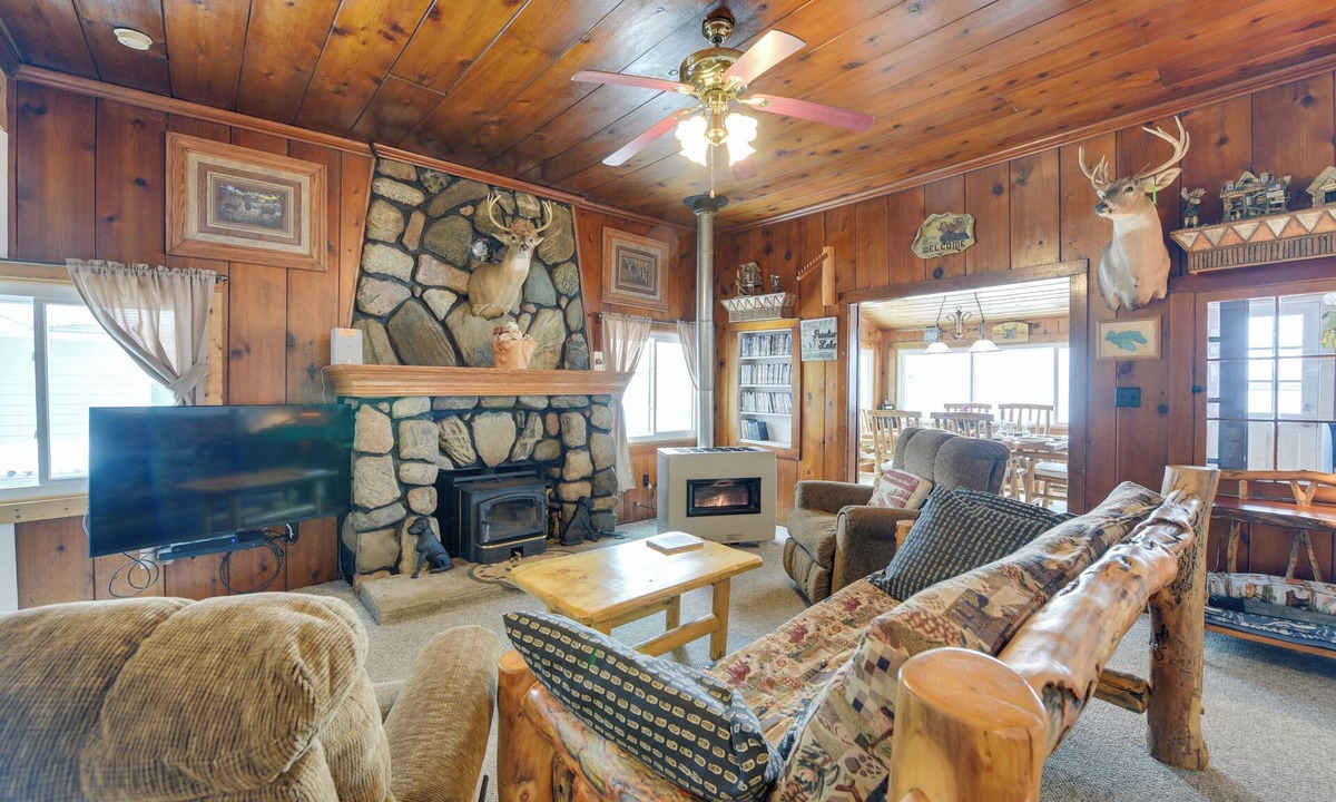 Carp Lake House | Private Dock & Views! Family Home on Paradise Lake