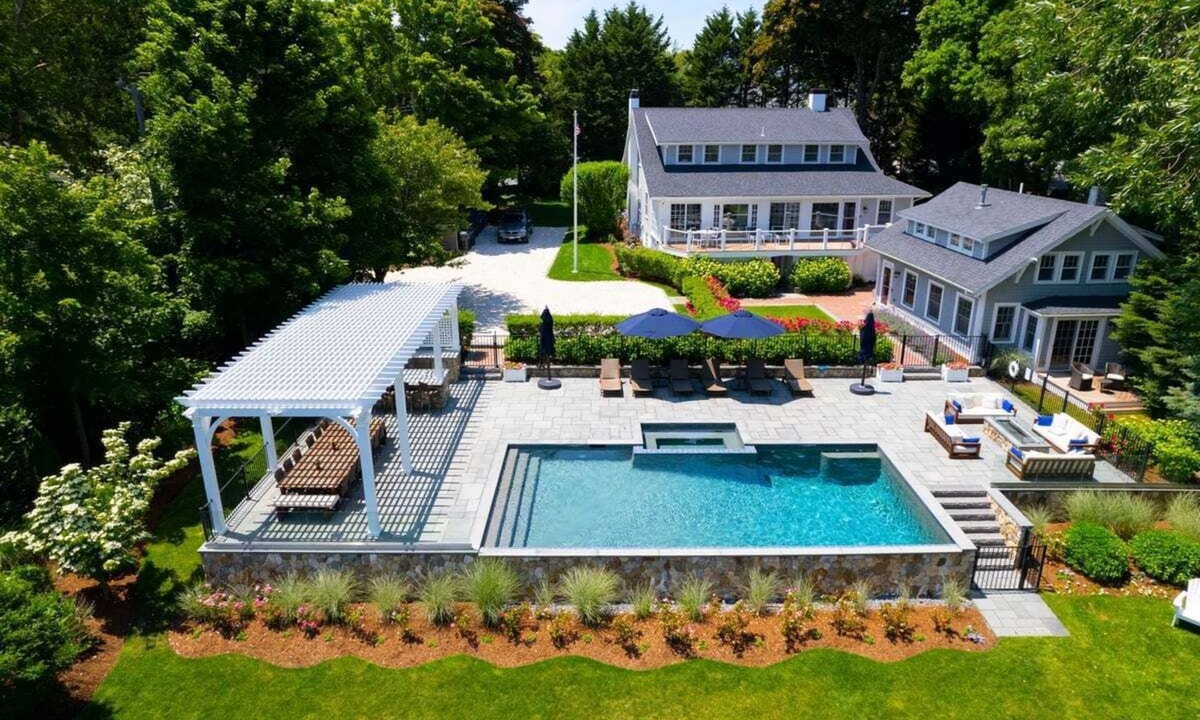 Orleans House | Second Wind :039-O An Orleans Estate with large heated pool, spa, on Town Cove; sleeps 24