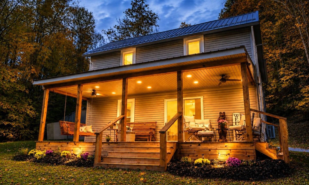Logan House | The Boch Hollow Farmhouse at Hocking Hills Hideaway Acres
