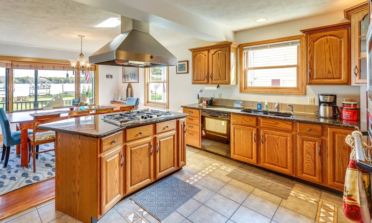Newaygo House | Waterfront Michigan Home w/ Dock & Game Room!