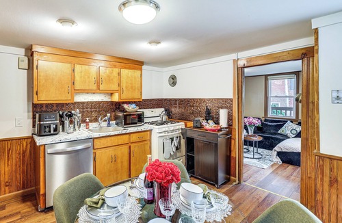 Torrington Apartment | 1 Mi to Main St: Riverside Torrington Apt w/Yard