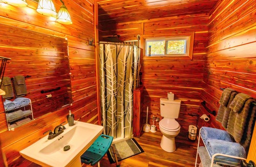 Bartlett Cabin | 3-bedroom spacious cabin with game room, fishing pond, and Starlink.