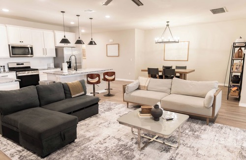 Oklahoma City House | 4-Bedroom New House in OKC with Gym, Fast WiFi, 8 Beds - Sleeps 12, Car Garage