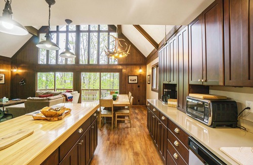 Michaywe House | 5BR Gaylord Cabin | Game Room, Year-Round Pool & Hot Tub