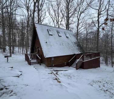 Eckerty House | A-Frame Cabin #6 with Hot Tub on Patoka Lake in Southern Indiana
