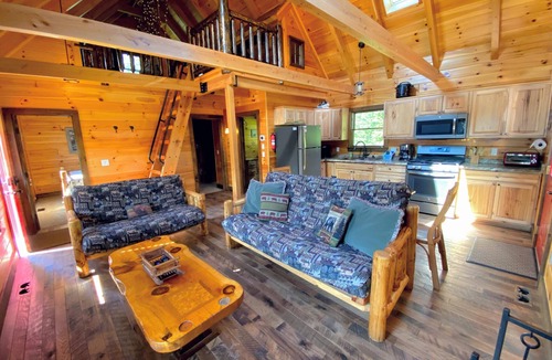 Carroll Cabin | BC Log cabin 1 mile from Mt Washington Hotel, beach, slope views! Hot tub, volleyball, trails!