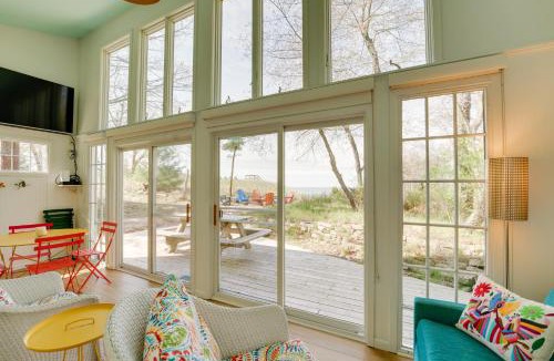 Muskegon House | Beachfront Lake Michigan Cottage: Fire Pit & Deck