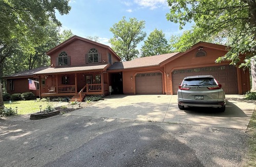Bemidji Cabin | Beautiful home, giant windows, sand beach, dock w/boat lift. Premier lake!