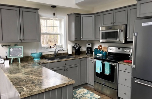 Salsbury Cove Ski Chalet | Beautiful In The Woods Bar Harbor Chalet sleeps 8