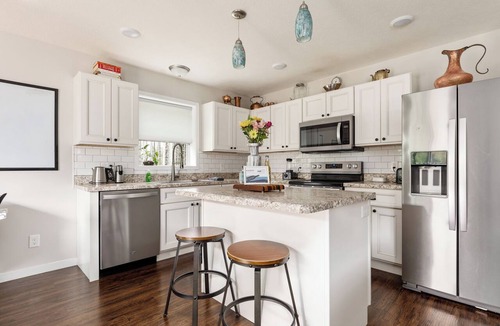 Interlochen House | Blissful Betsie - Private Hot Tub and Pet Friendly Fenced Yard in Interlochen
