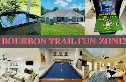 Springfield House | Bourbon Trail Pool & Hot-Tub FUN-ZONE! Game Room! Pool Table! Golden Tee! Ping Pong! Luxurious and Spacious Master Bedroom! Fishing Offsite!