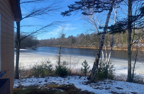 Winter Cottage | Bucktail Lodge Bayview Cabin, view of the East Fork of the Chippewa flowage