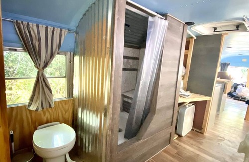 Pulaski House | Bus#7 Luxury Tile Shower Skoolie near VT and RU