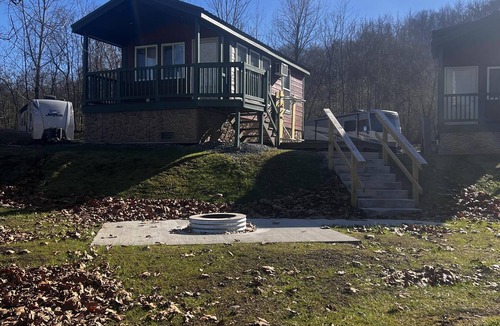 Dickerson Run Cabin | Cabin 8 - Beautiful cabin with a queen, full and twin bed. Great for days outdoors and nights in.