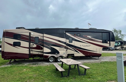 Moravia RV Rental | Cardinal Camper Getaway at Eddy's Place-Sleeps 8