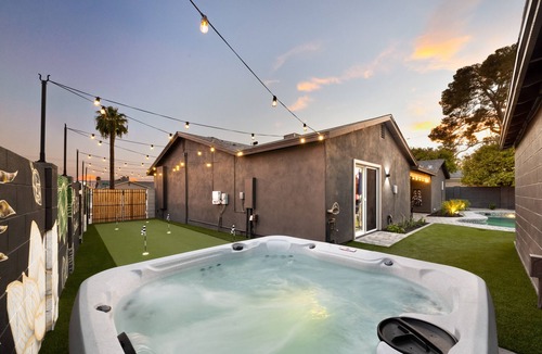 New Papago Parkway House | Celebrate Together w/Speakeasy, Pool & Hot Tub, Games + Bar - Near Old Town