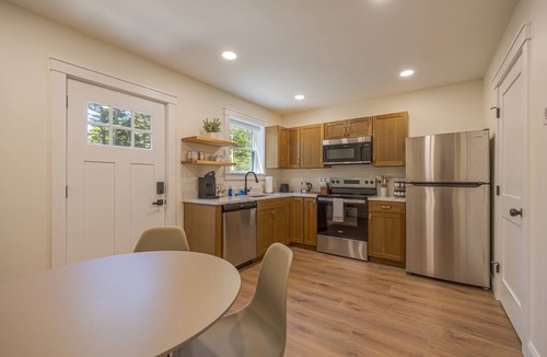 Ellsworth Apartment | Charming 2-bedroom apartment nestled in a quiet neighborhood with nearby stream.