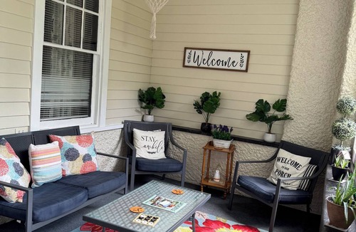 Shelbyville Apartment | Charming Victorian at Lake Shelbyville ⋅ Sleeps 6 ⋅Sunroom ⋅ Fire Pit ⋅ Parking